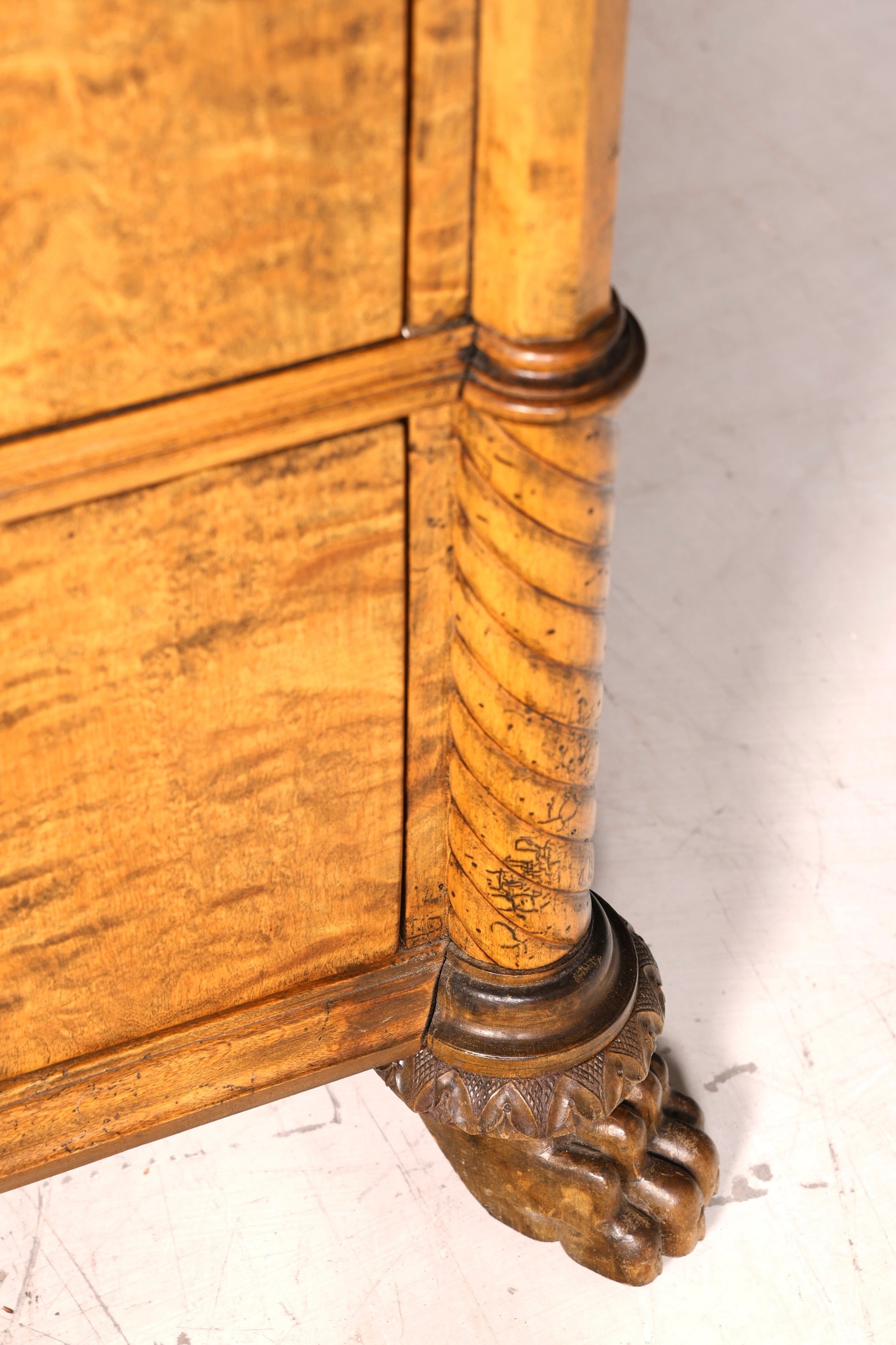 G545 Finish cm Stilvoller Biedermeier Sekretär Louis Philippe Vertiko Antik Kommode Schreibkommode Office Desk (Kopie)