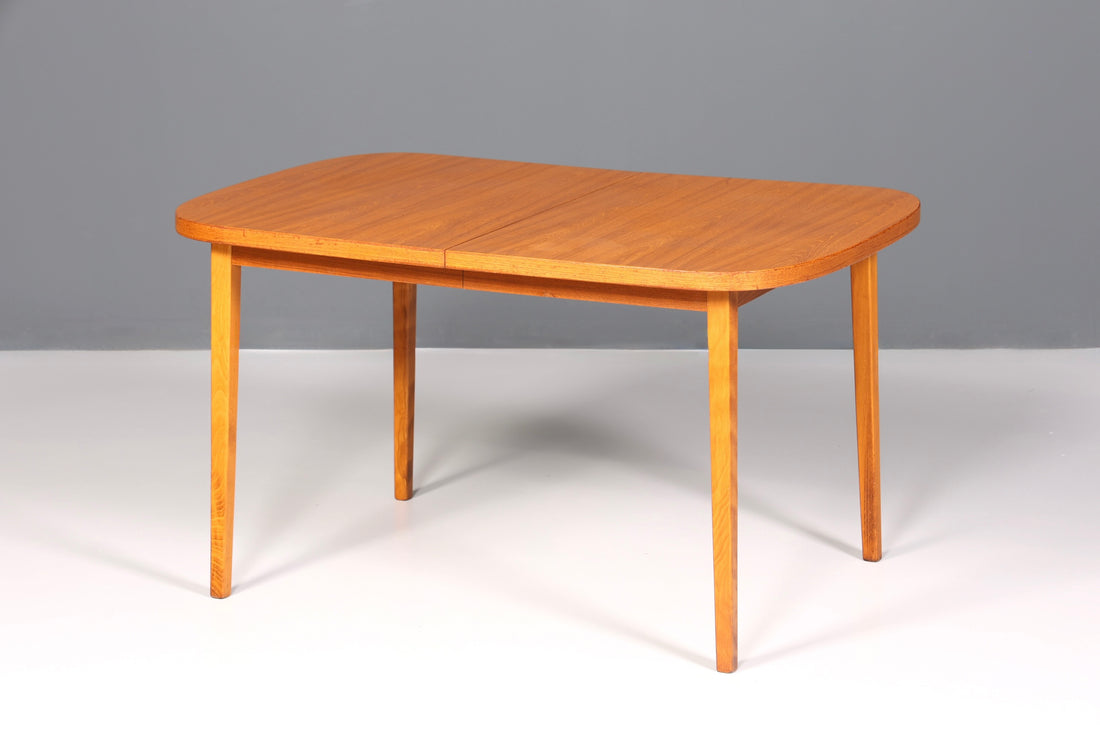 Stilvoller Mid Century Esstisch ausziehbarer Danish Design Teak Holz Küchentisch Esszimmer Tisch