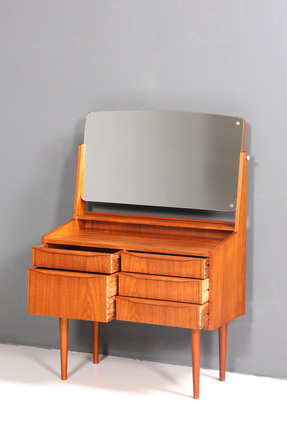 Wunderschöner Mid Century Schminktisch Danish Design Frisiertisch Retro Schreibtisch Teak Holz Vintage Tisch 60s