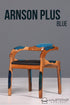Epoxy Sessel "Arnson Plus Blue" Epoxidharz Armlehnsessel Massiv Nussbaum Sekretär Stuhl