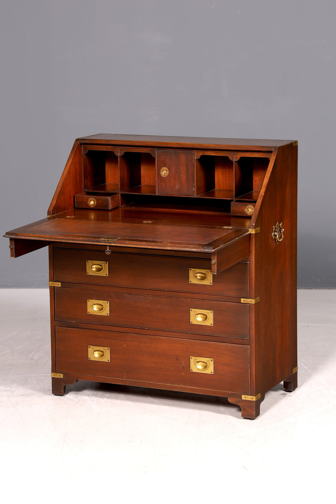 G799 Finish Wunderschöner Maritimer Sekretär Englisch Schreibkommode echt Holz Englischer echt Lederauflage Schreibtisch (Kopie)