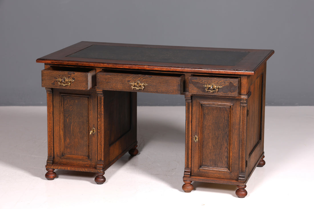 Traumhafter Jugendstil Schreibtisch Gründerzeit Bürotisch echt Holz Desk Office Table