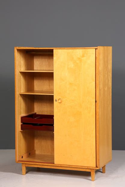 Traumhafter Mid Century Kleiderschrank Vintage Schiebetür Schrank Retro Wäscheschrank