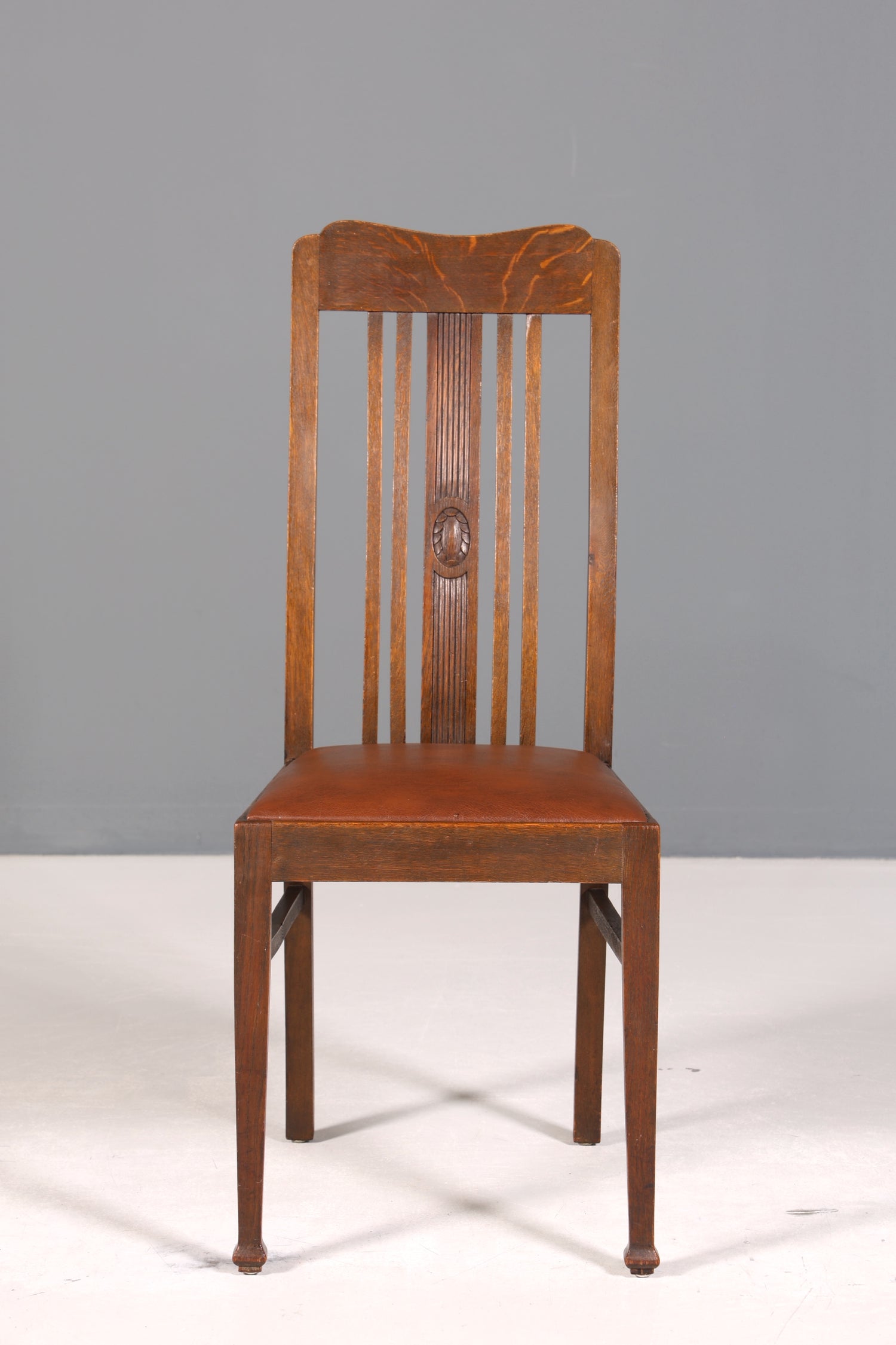 Traumhafter Jugendstil Stuhl Sekretär Stuhl Antik Eiche Küchenstuhl um 1900