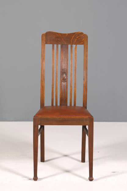 Traumhafter Jugendstil Stuhl Sekretär Stuhl Antik Eiche Küchenstuhl um 1900