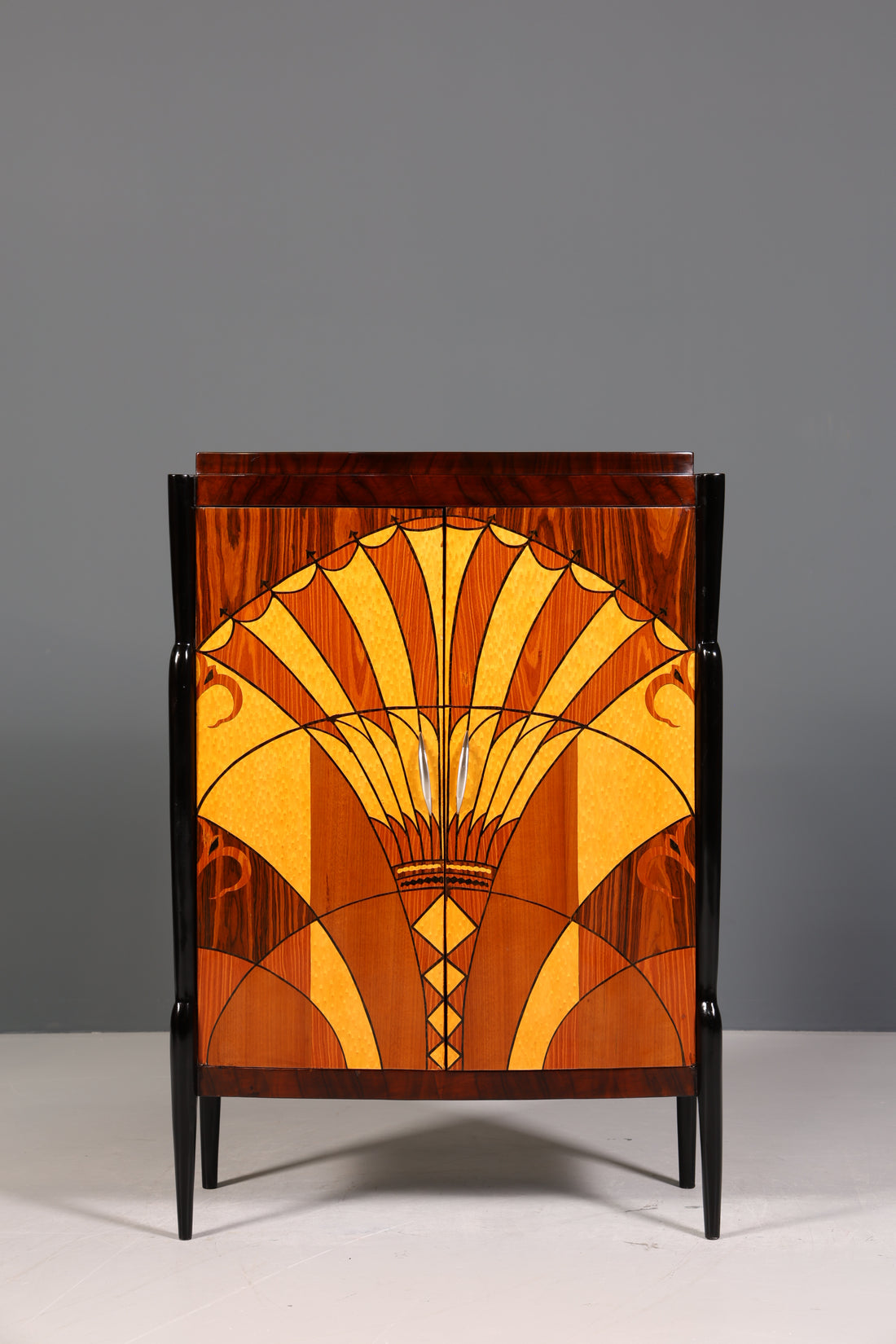 Edles Art Deco Stil Highboard Schrank Kommode Vertiko Sun Cabinet