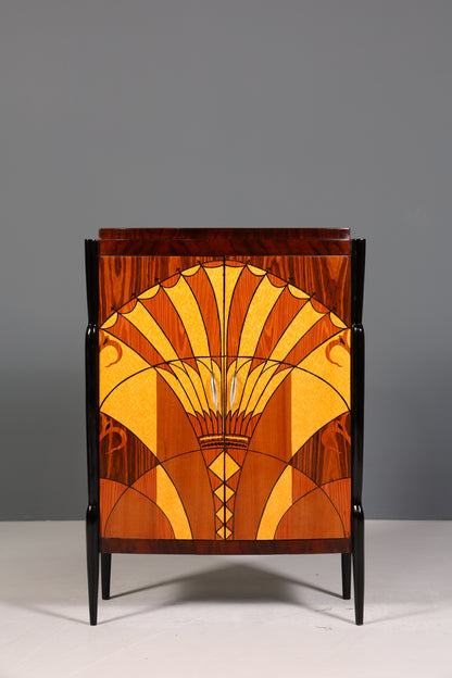 Edles Art Deco Stil Highboard Schrank Kommode Vertiko Sun Cabinet