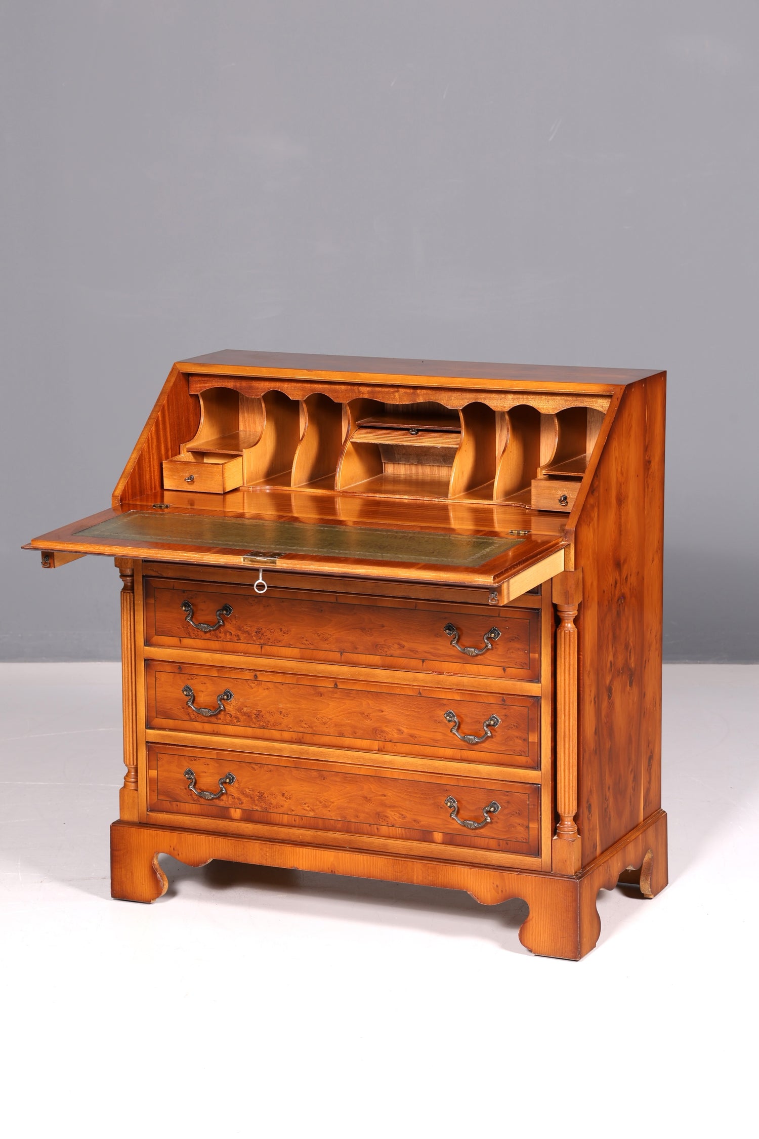 Wunderschöner Englischer Sekretär Schreibkommode Echt Holz Biedermeier Stil Schreibtisch Kommode