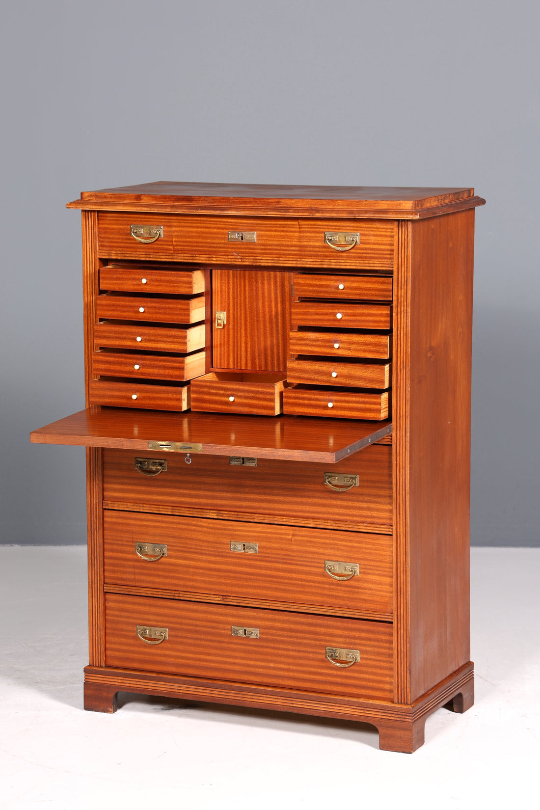 Stilvoller Jugendstil Sekretär Gründerzeit Vertiko Antik Kommode um 1900