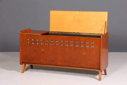 Edls Mid Century Wäschekorb  František Jirák für Tatra Nabytok Sideboard Klappschrank