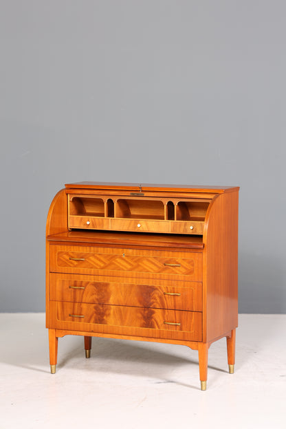 Traumhafter Mid Century Rollladen Sekretär echt Holz Schrank Office Kommode 60er Jahre