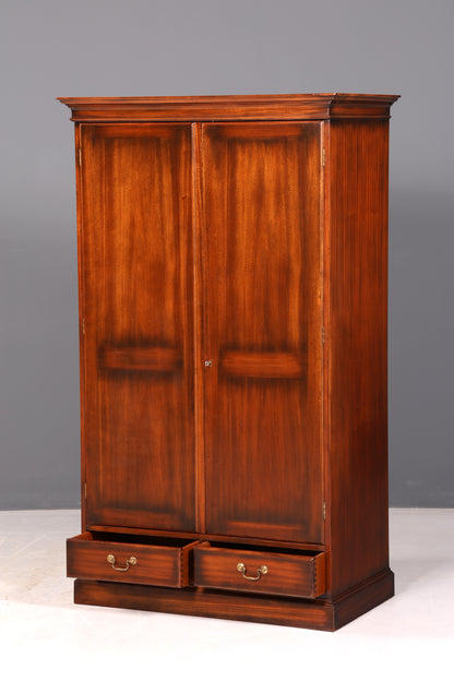 Wunderschöner Englischer Schrank Mahagoni Dielenschrank Wäscheschrank Kleiderschrank Antik Vintage