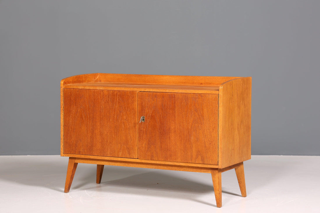 Simple Mid Century Chest of Drawers Vintage Real Wood Cabinet Retro Hallway Chest of Drawers 60s