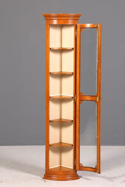 Wunderschöne Original Selva Eckvitrine Antik Stil Vitrine Schrank Geschirrschrank Glasvitrine