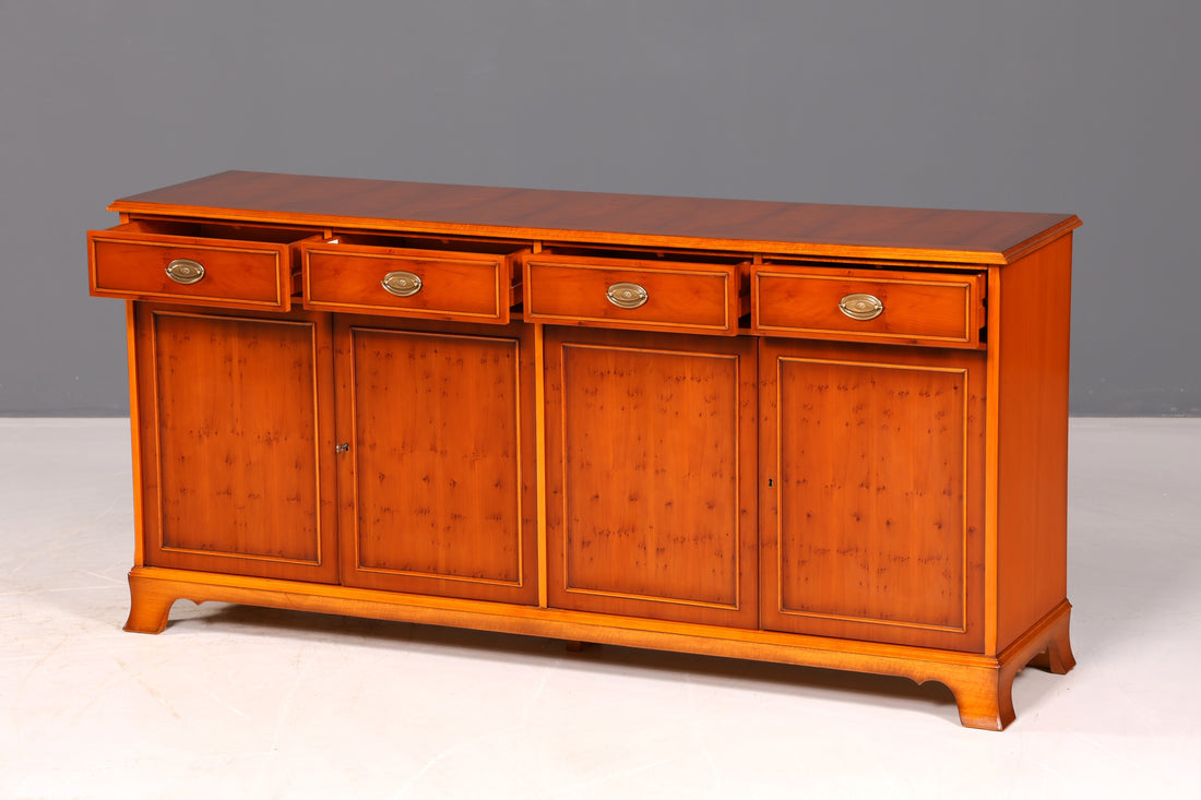 Wunderschönes Original Heldense Sideboard Eibe Englisch Buffetschrank Kommode Antik Schrank Vintage