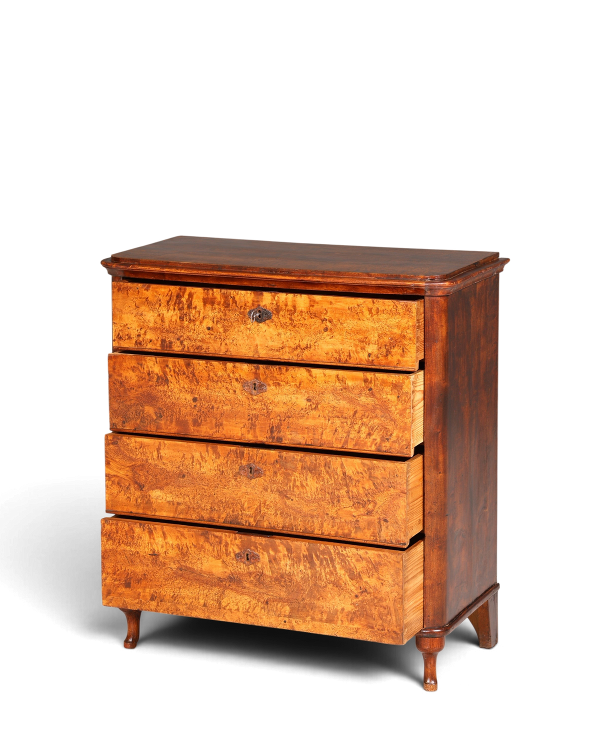 Stilvolle Louis Philippe Kommode Nussbaum Gründerzeit Schubladenkommode um 1890
