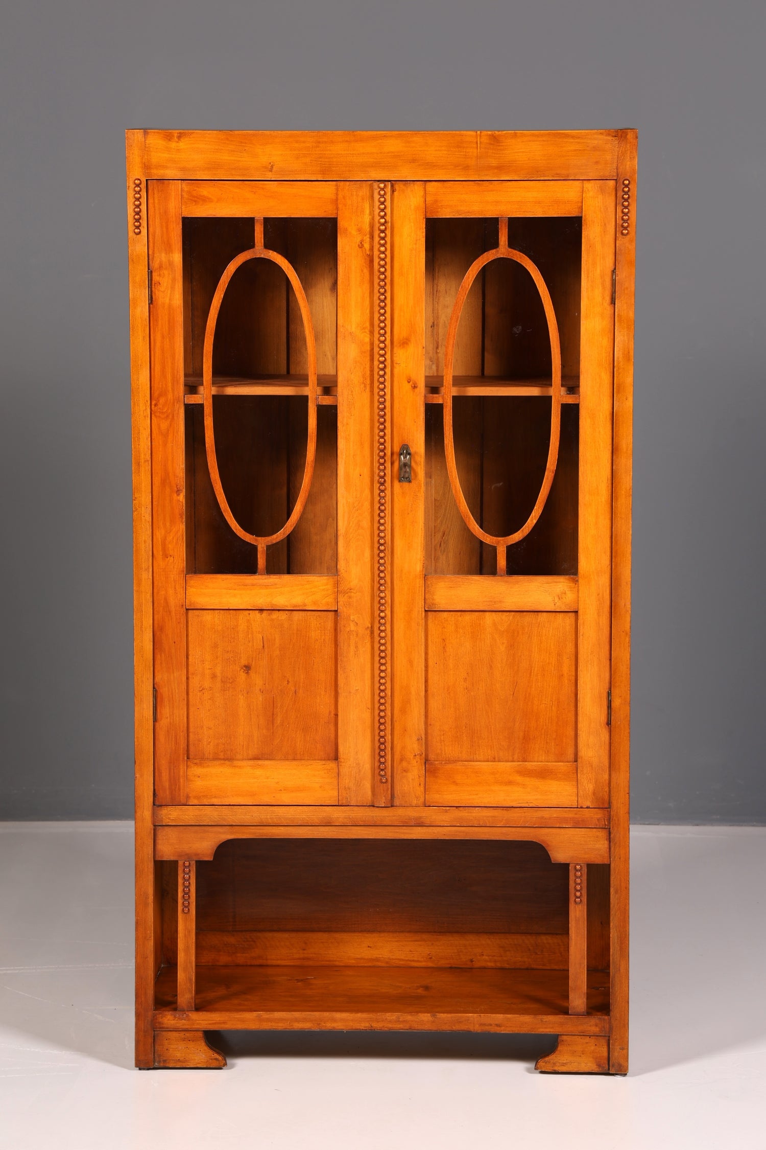 Traumhafte Jugendstil Vitrine Eiche Bücherschrank Glasvitrine Geschirrschrank Schrank