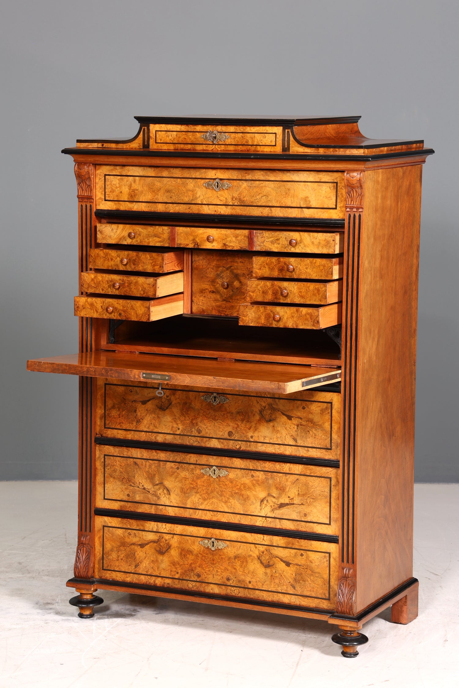 Traumhafter Louis Philippe Sekretär Vertiko Biedermeier Kommode Schubladenkommode