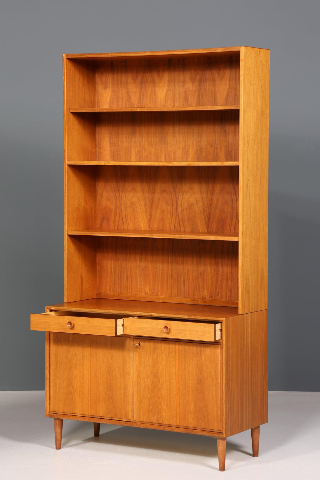 Stilvolles Mid Century Regal &quot;Made in Denmark&quot; echt Holz Schrank Danish Design Retro Kommode Vintage Bücherregal 60er Jahre
