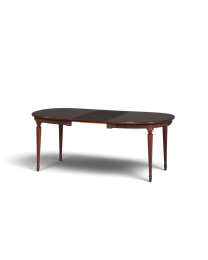 Hauptstadt Möblerei gustavianischer Esstisch aus massivem Holz mit ausziehbarer Platte und eleganten Details