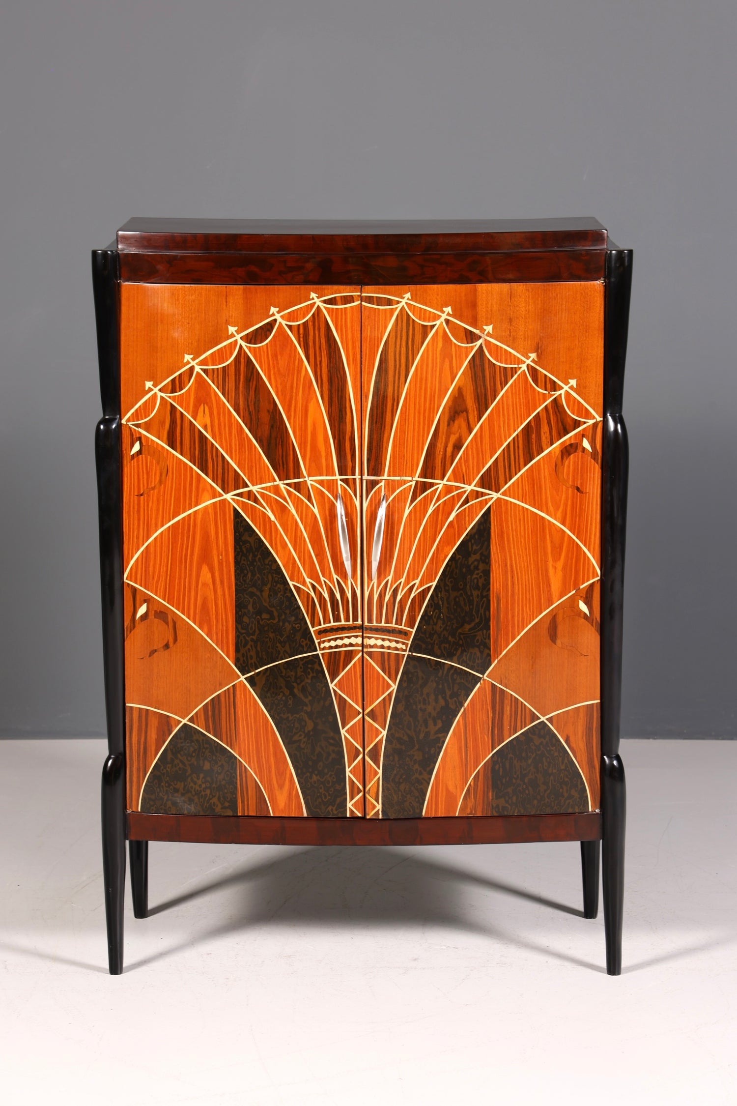 Wunderschönes Art Deco Stil Highboard Schrank Kommode Vertiko Sun Cabinet