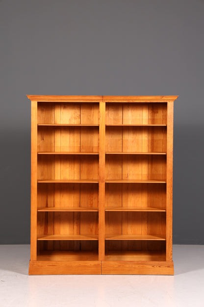 Wunderschönes XXL Bücherregal Massivholz Regal Landhaus Bibliothek Bücherschrank