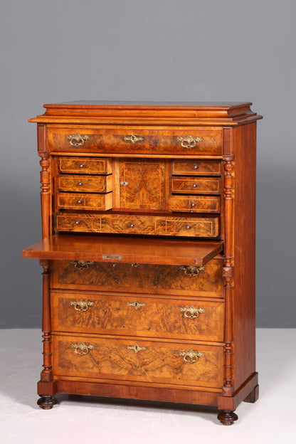 Wunderschöner Gründerzeit Sekretär Vertiko Highboard Louis Philippe Kommode um 1880