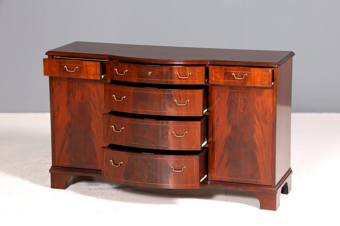 Wunderschönes Englisches Sideboard Mahagoni Schrank Antik 60s Buffetschrank Kommode 1 von 2