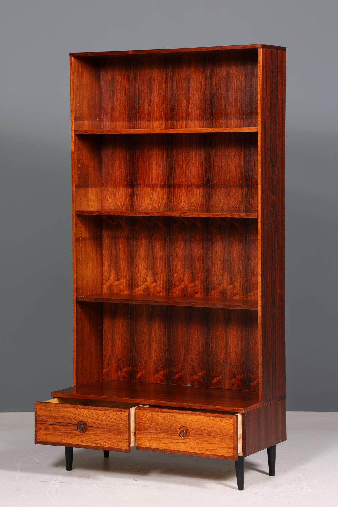 Beautiful Mid Century Rosewood Shelf Vintage Bookcase 60s Cabinet Chest of Drawers