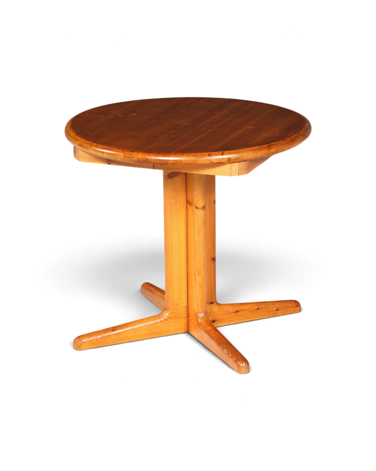 Mid Century Kiefer Esstisch rund ausziehbar