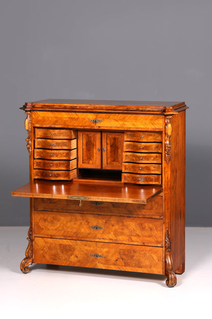 Wunderschöner Louis Philippe Sekretär Vertiko Highboard Schreibsekretär Massivholz