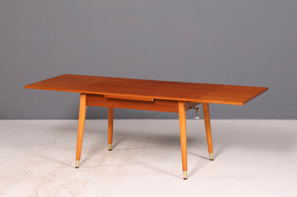 Wunderschöner Mid Century Küchentisch Vintage Tisch ausziehbar höhenverstellbar Esstisch 60s Holz