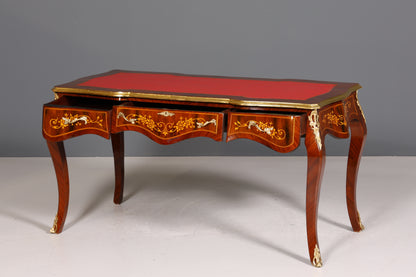 Prächtiger Louis XV Stil Schreibtisch French Desk Antik Stil Bürotisch - Schreibtisch