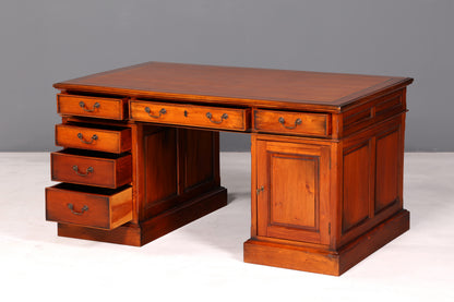 Beautiful English Mahogany Desk Antique Office Desk Partner Desk