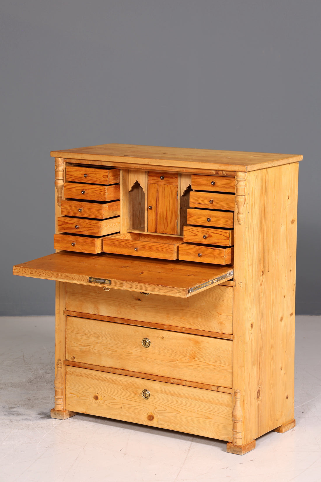 Traumhafter Biedermeier Sekretär Vertiko Antik Weichholz Kommode um 1880 Landhaus Stil Schreibkommode