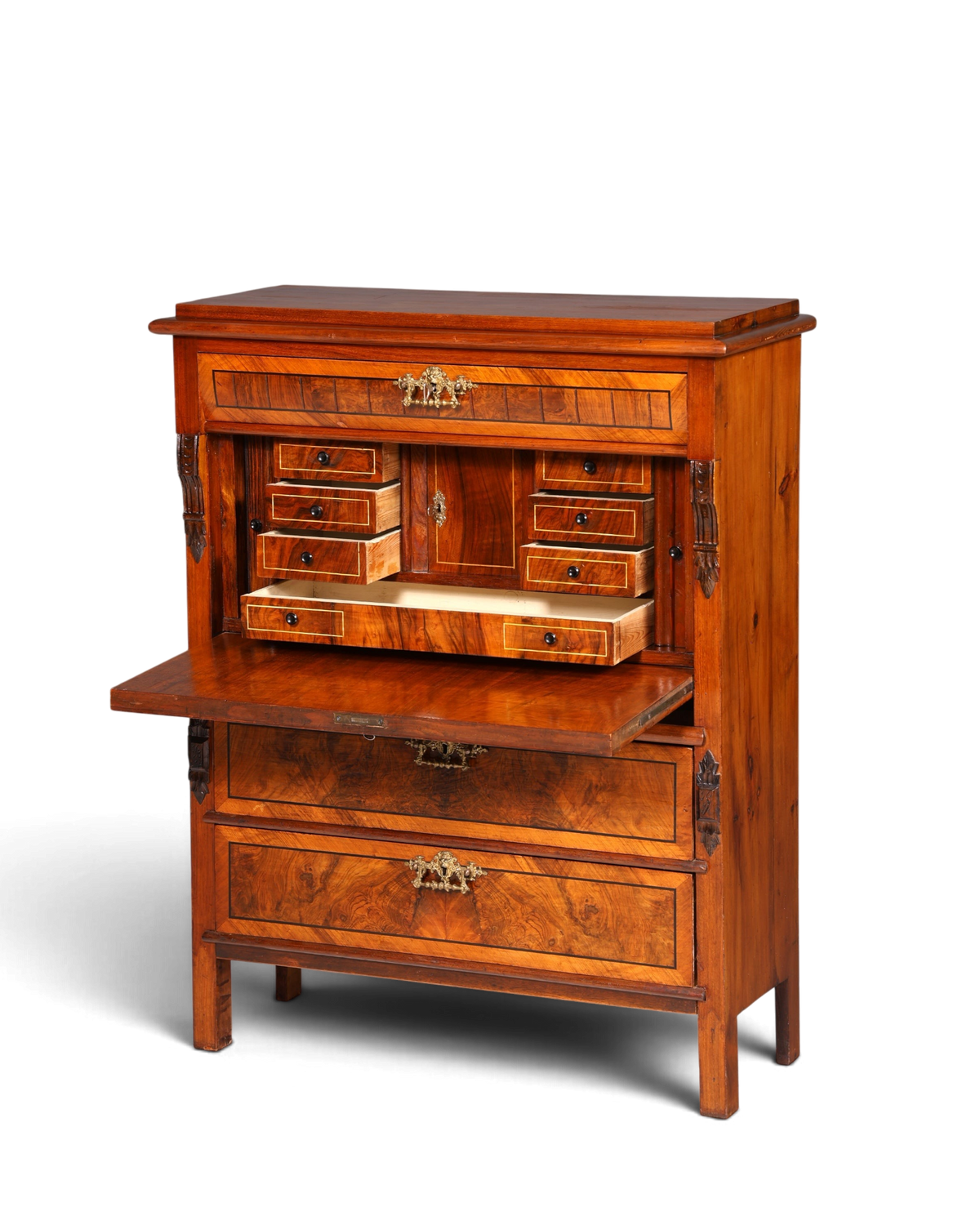 G517 Finish cm Wunderschöner Gründerzeit Sekretär Kommode Jugendstil Schubladenkommode Antik Vertiko (Kopie)