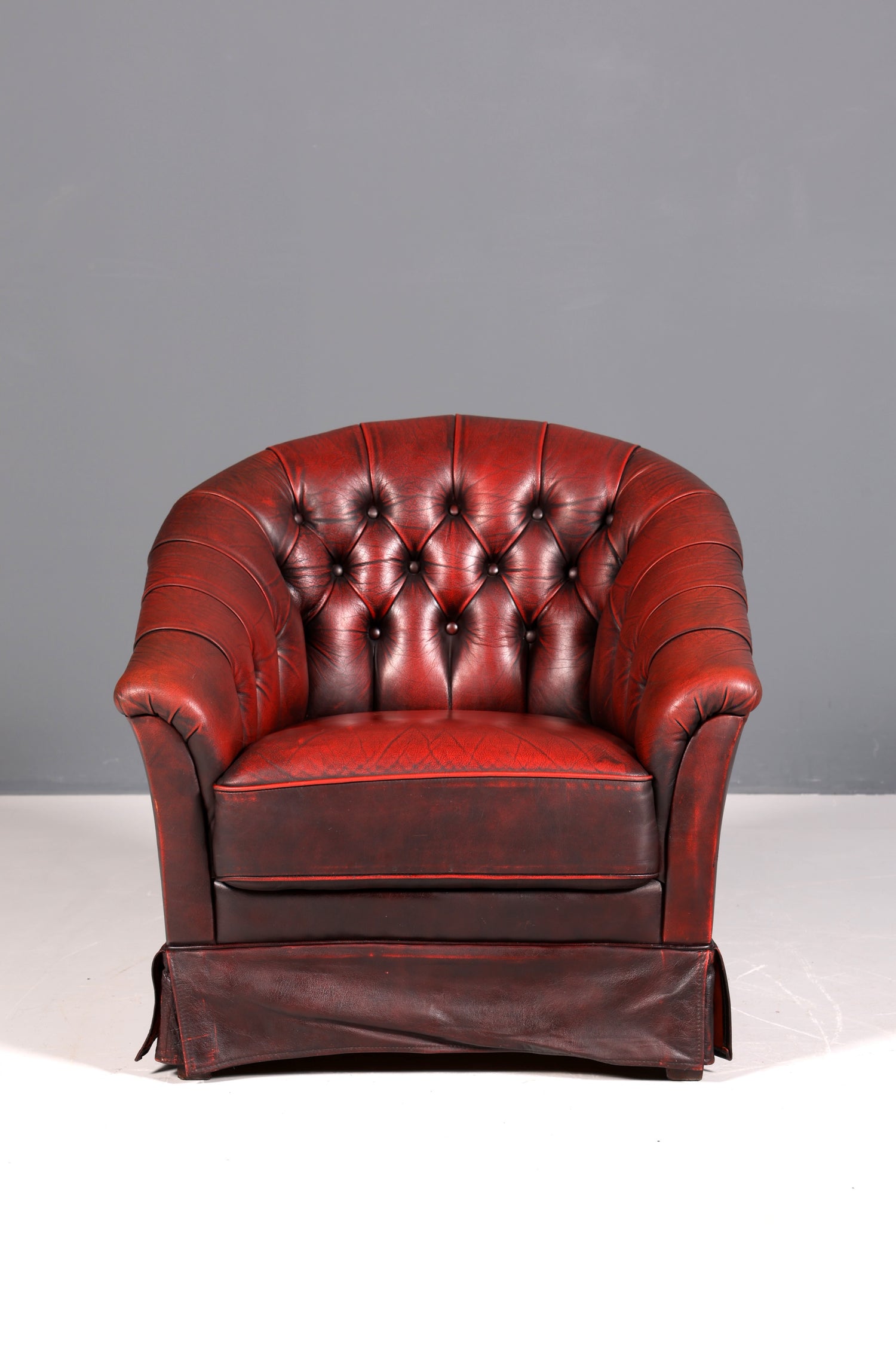 F844 Finish Stilvoller Original Chesterfield Sessel Englischer Armlehnsessel Englisch Herrensessel
