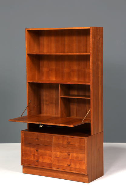 Traumhaftes Mid Century Regal im Danish Design Klapp Schrank Sekretär Retro Kommode