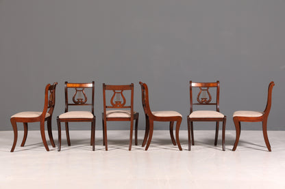 G211 Finish cm 6x Edle Englische Stühle Englisch Dining Chairs Antik 60er Jahre Regency Küchenstühle Stuhlset (Kopie 2)