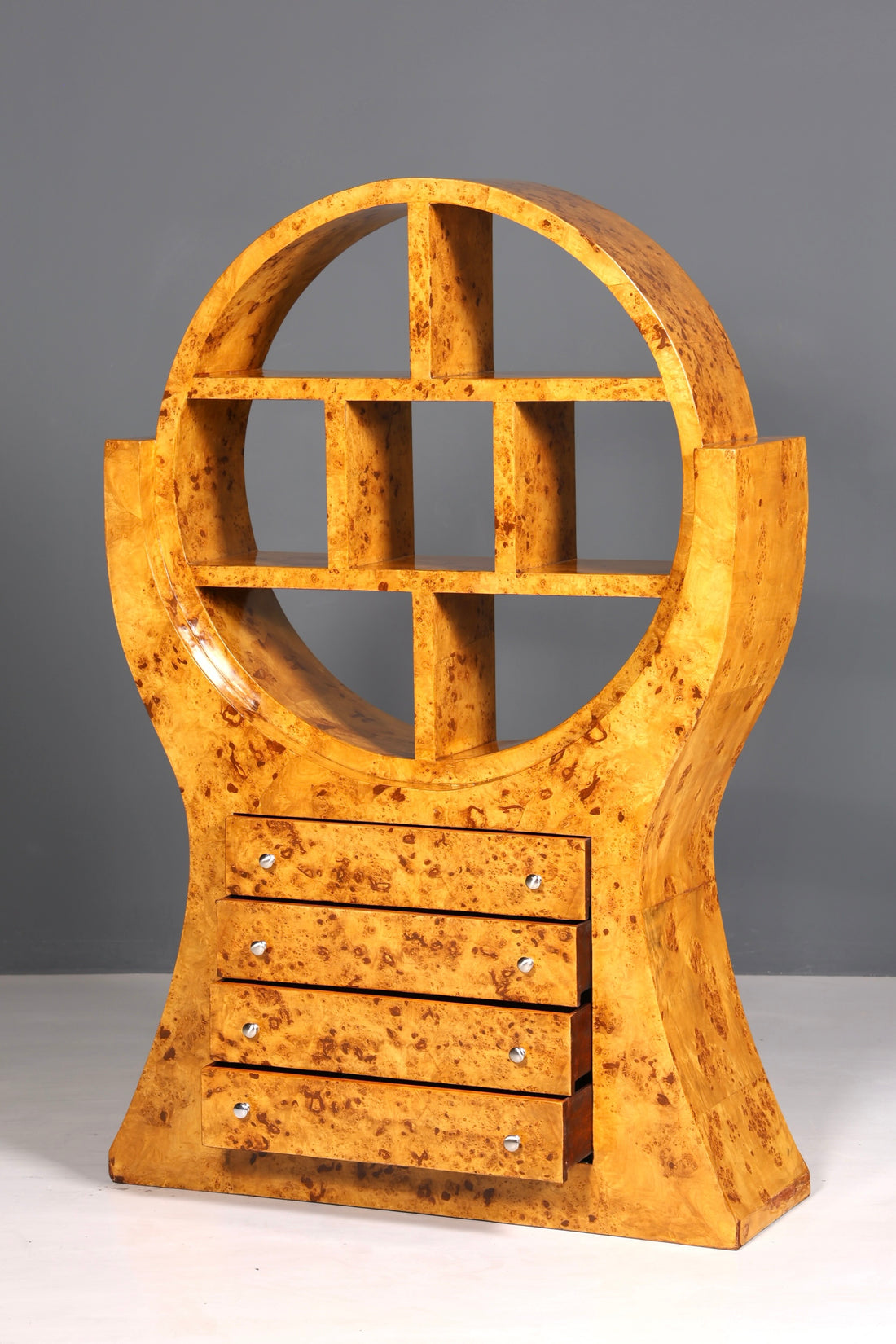 Aussergewöhnliches Art Deco Design Bücherregal Birke Luxus Regal Kommode Buchablage