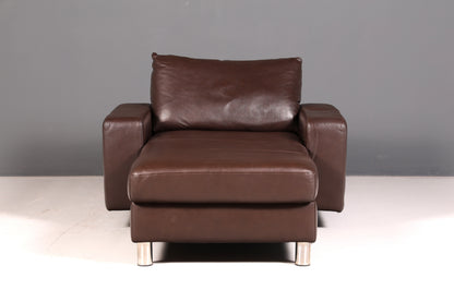 Wunderschöne Stressless E200 Récamière Echtleder Braun Longchair Ottomane Ledersofa Relaxliege Vintage