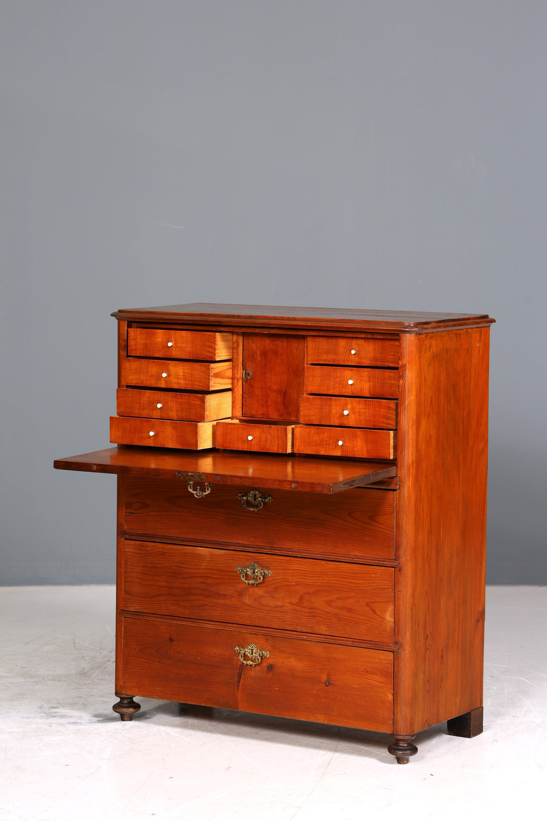 Wunderschöner Biedermeier Sekretär um 1875 Vertiko Antik Kommode Office Schreibkommode
