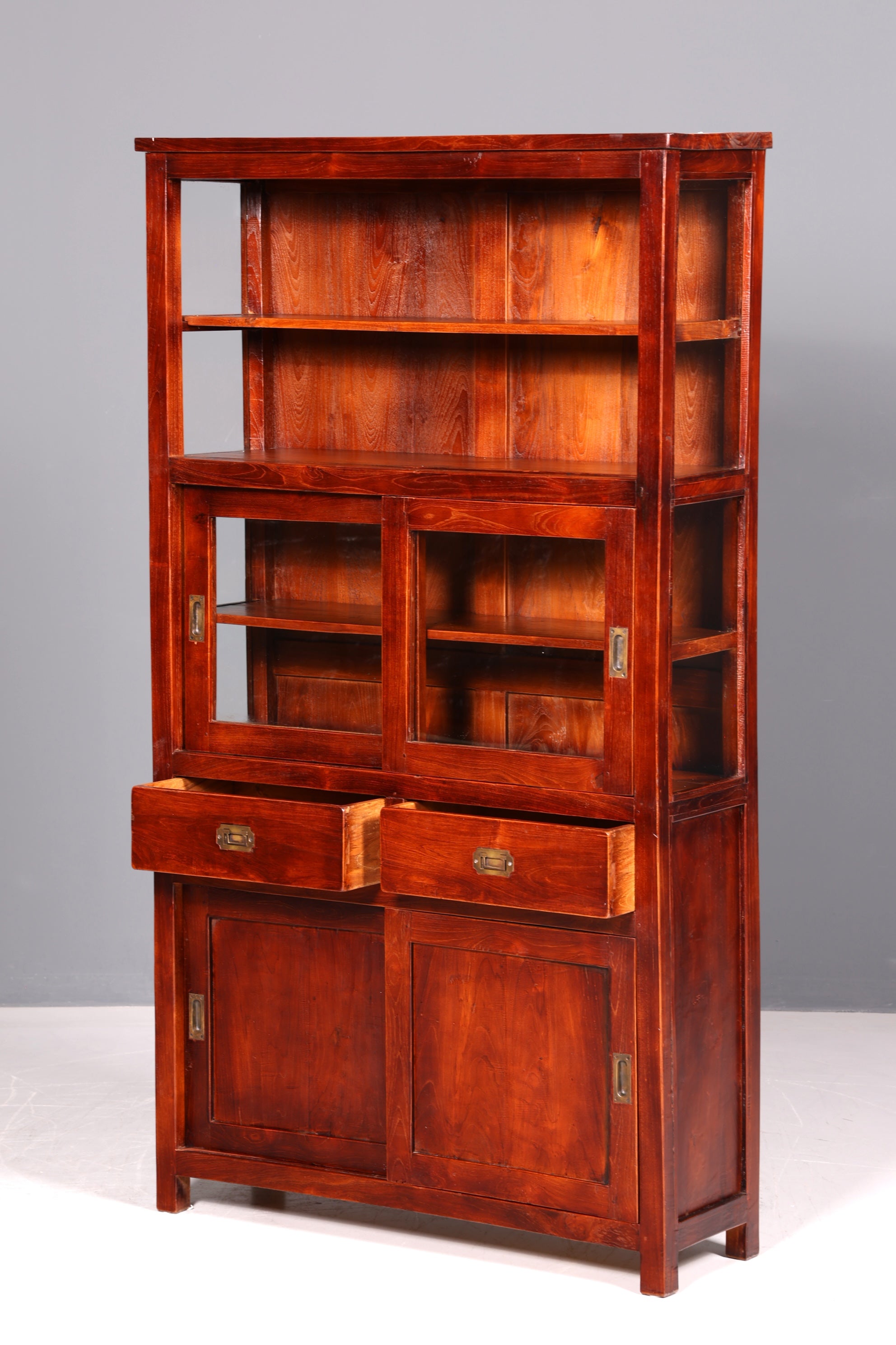Wunderschöner Maritimer Vitrinenschrank Englisch Echt Holz Bibliothek Englische Anrichte Antik