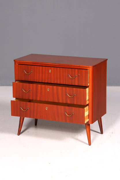 Wunderschöne Mid Century Schubladenkommode Vintage Flurkommode 60s Sideboard Designklassiker Holz
