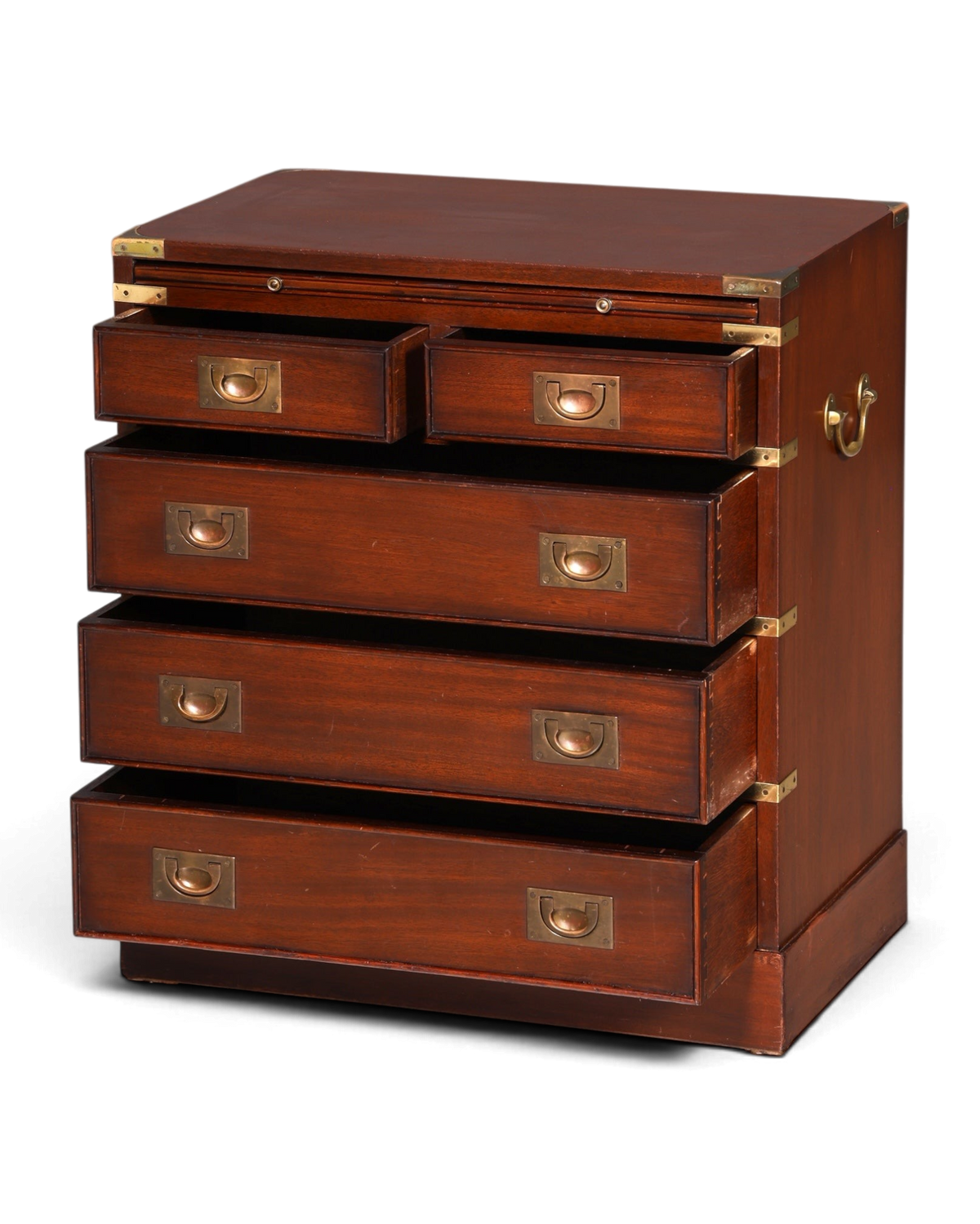 Hauptstadt Möblerei maritime Military Chest Kommode aus massivem Holz mit Messingbeschlägen im englischen Stil