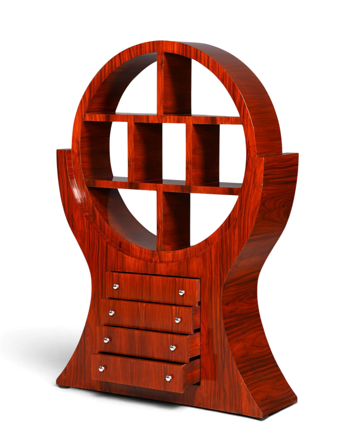 Aussergewöhnliches Art Deco Design Bücherregal Luxus Regal Kommode Buc