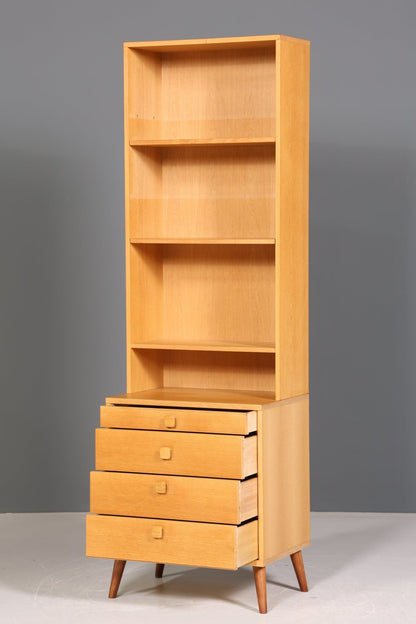 Beautiful Mid Century Shelf Danish Design Real Wood Cabinet Retro Chest of Drawers Vintage Bookcase