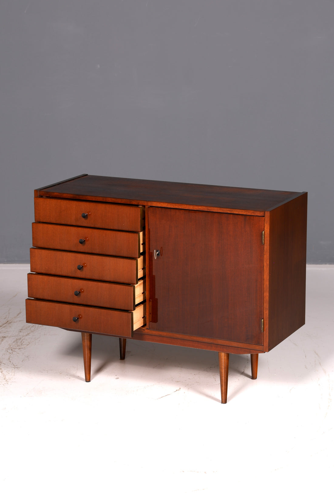 Traumhaftes Mid Century Sideboard Vintage TV Kommode 60er Schrank Flurkommode Retro