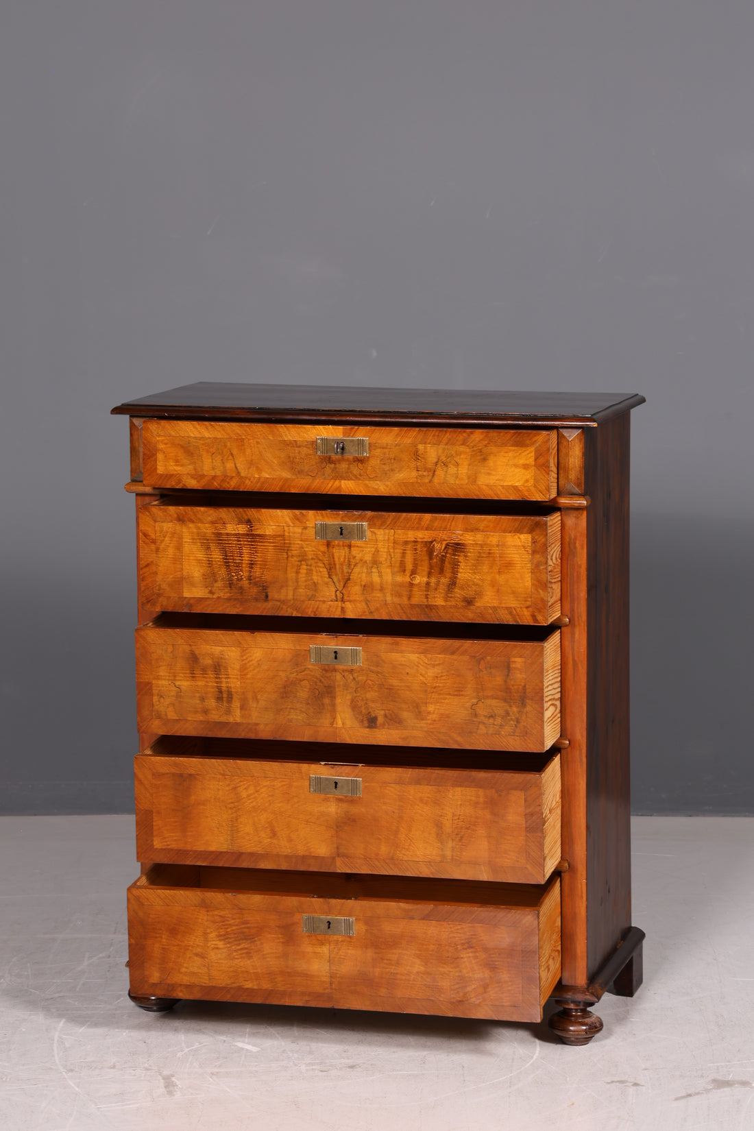 Beautiful Gründerzeit Chest of Drawers Art Nouveau Vertiko Drawer Chest Antique Linen Chest of Drawers Cabinet Vintage