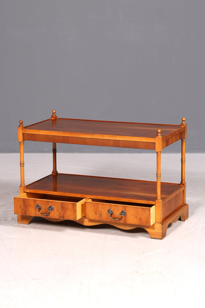 Wunderschöner Englischer Couchtisch Regency Stil Antik Ablagetisch Beistelltisch Schubladen Holz